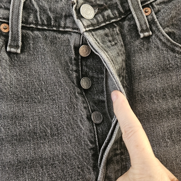 Levi's 501 Red Tab Skinny Washed Black Jeans - Picture 7 of 10